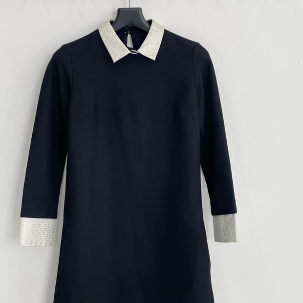 마쥬 블랙 미디 원피스