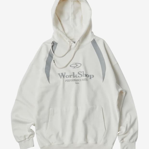 트래블 워크샵 디비전 피그먼트 후드티 크림 새상품