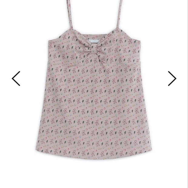 허그유어스킨 X LUCY printed sleeveless Pink 나시