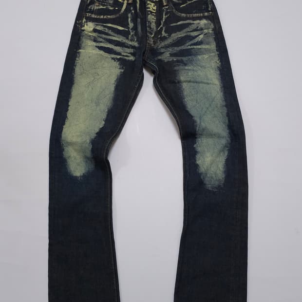 빅 존 페인팅 데님 팬츠