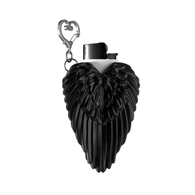 CHIKYUIN Angel wing lighter case black