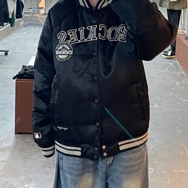 MLB 콜로라도 로커스 블랙 바시티 자켓 H1628