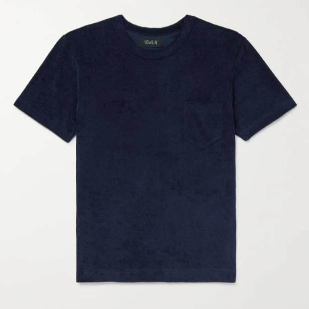 하울린 네이비 테리 코튼 반팔 티셔츠 M