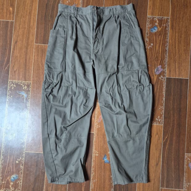 [M]밀로아카이브 더블 라운드 팬츠 카키브라운