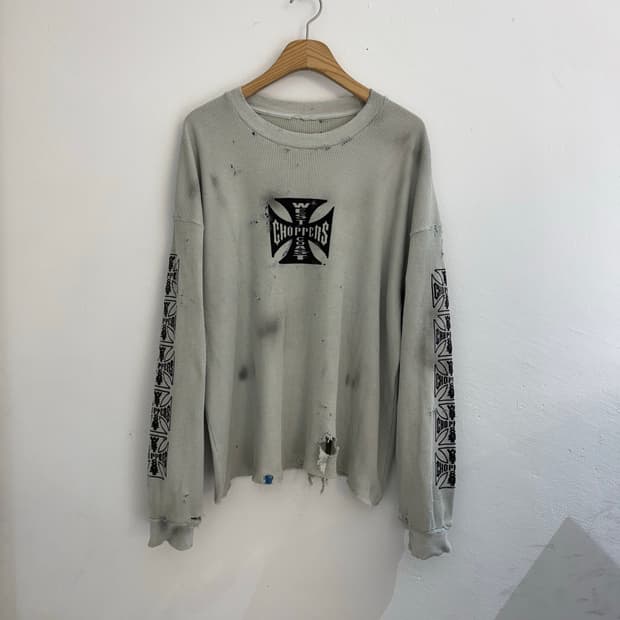 빈티지 커스텀 와플긴팔