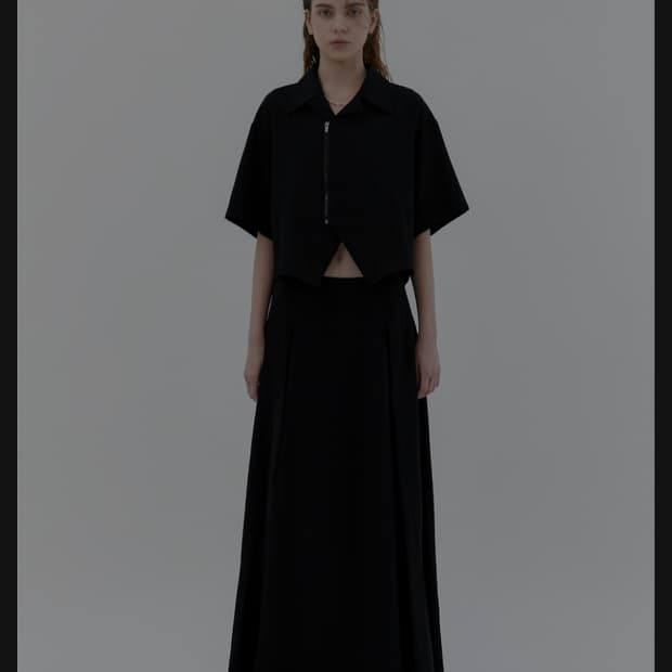 트리밍버드 gored maxi skirt 
