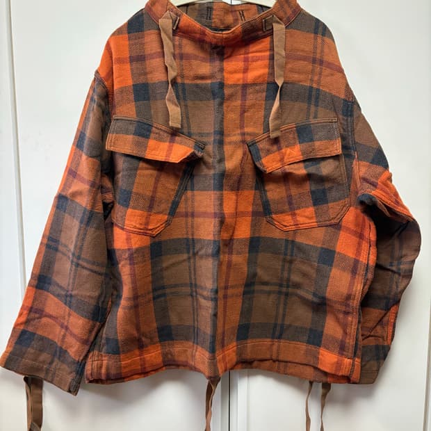 캡틴선샤인 노카라 스모크 오렌지 체크