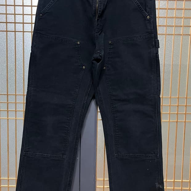 35in)칼하트 더블니 팬츠 b13 블랙