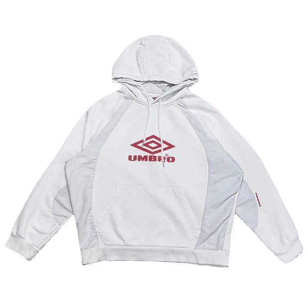 UMBRO 하이브리드 후드티 화이트 100