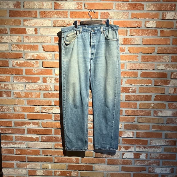 90s USA 빈티지 리바이스 501 데님 팬츠 빅사이즈