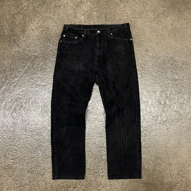 00s Levis505 핀턱 블랙진 (37“)