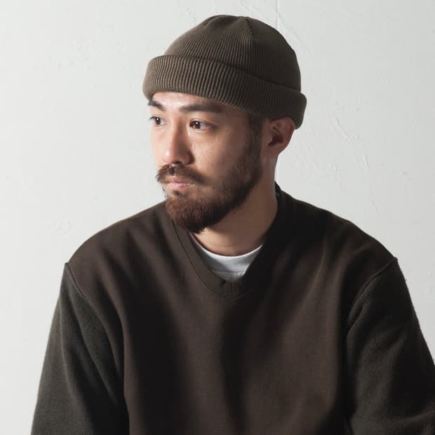 RACAL roll knit beanie 올리브