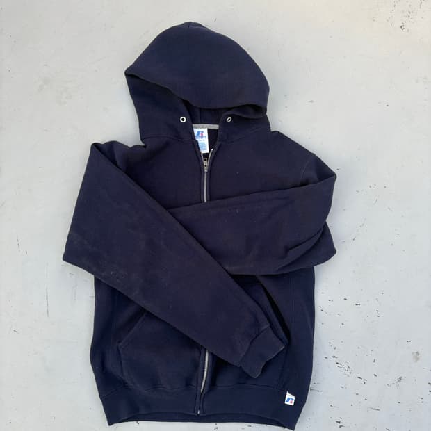 90‘s Russell 50/50 집업 네이비