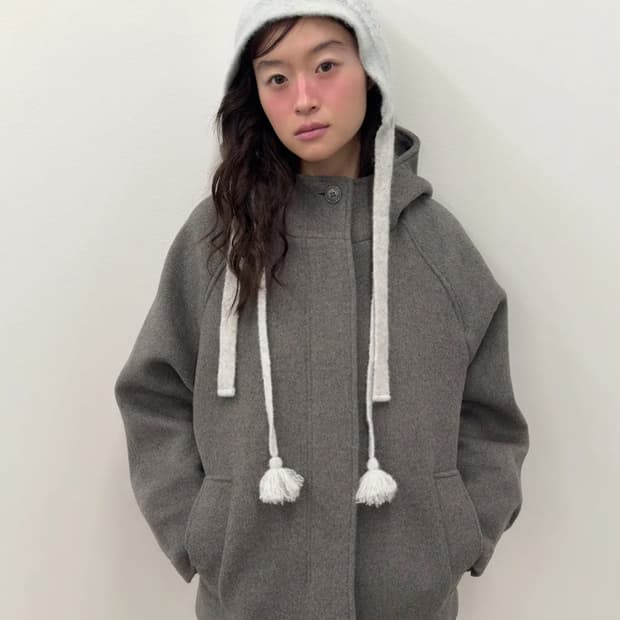 새상품 타입서비스 하프 코트 그레이