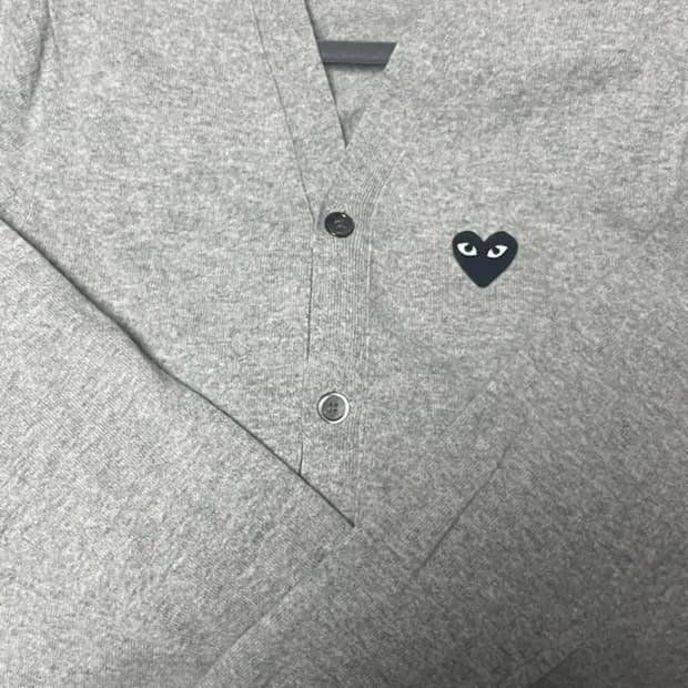 꼼데가르송 그레이 블랙와펜 가디건 Size(M)