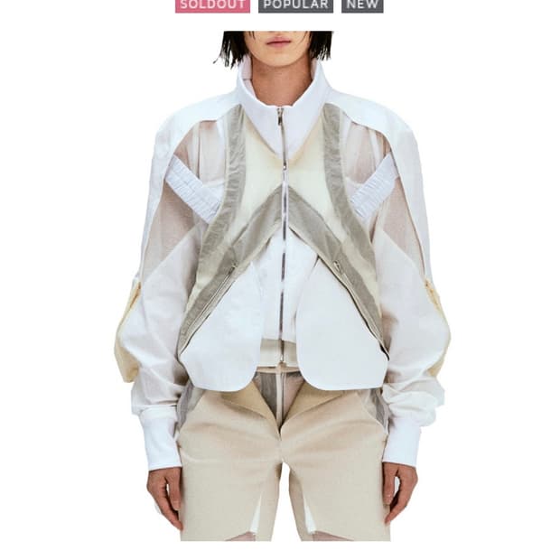 카르넷아카이브 매스 봄버 자켓 화이트 M