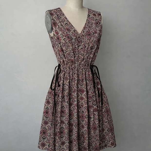 Japanese Vintage Paisley Tie Dress