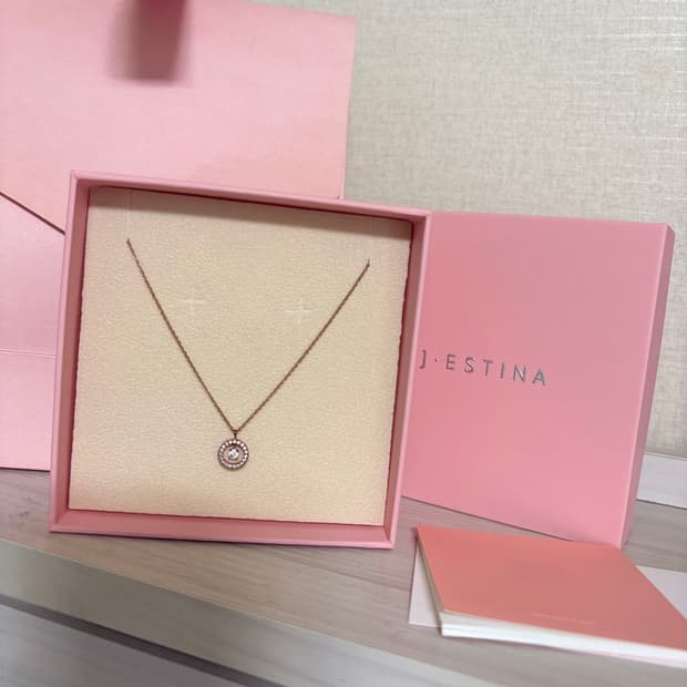 제이에스티나 로즈골드 목걸이