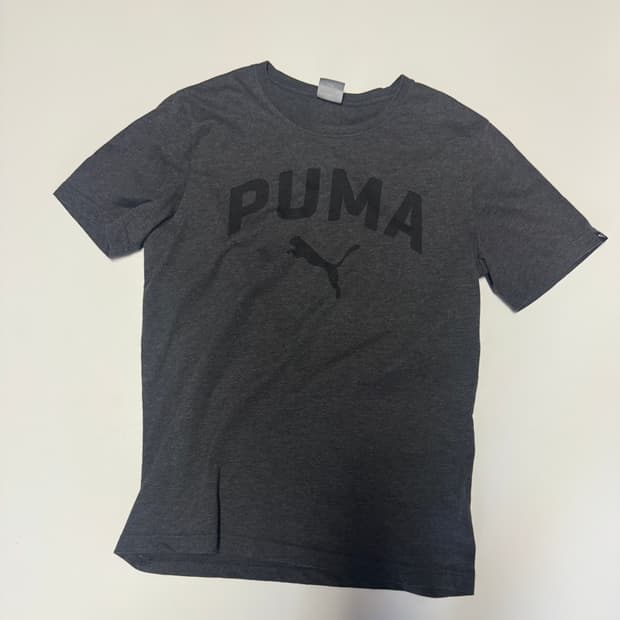 푸마 Puma 빅 로고 코튼 혼방 반팔 티셔츠 M ~ L 차콜