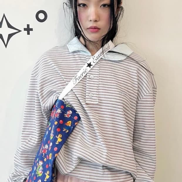 샵페어리 스트라이프 와플 셔츠