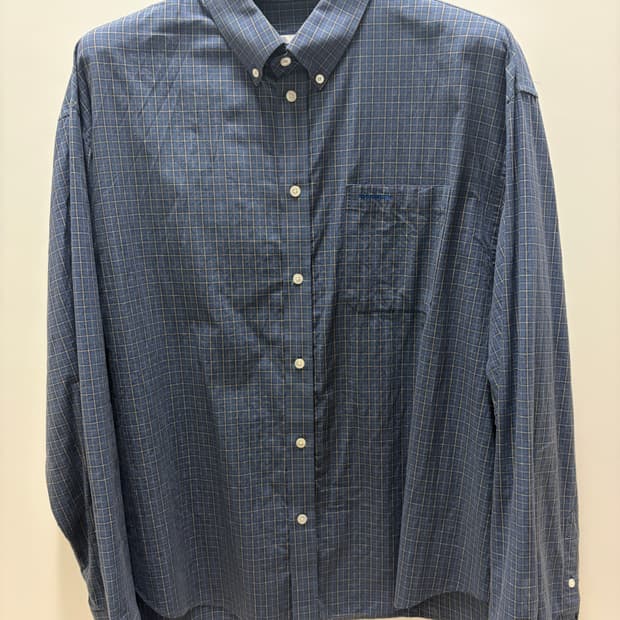 구민성 버튼다운 체크셔츠 블루 M