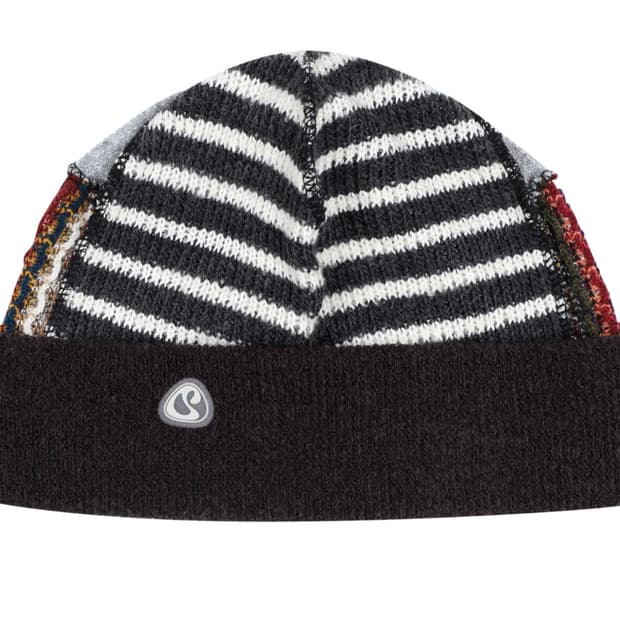 코이세이오 patchwork beanie brown