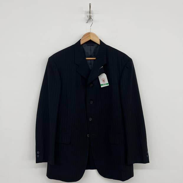 요지야마모토  블랙 스트라이프 정장 자켓 set