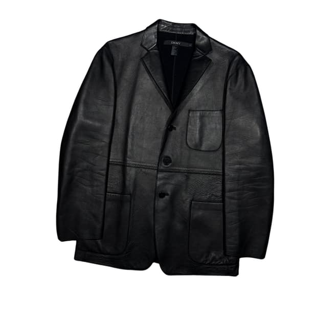 DKNY 디케이앤와이 레더 블레이저