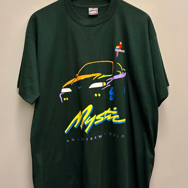 (XL)90s USA 프룻오브더룸 포드 머스탱 빈티지 레이싱 반팔티셔츠