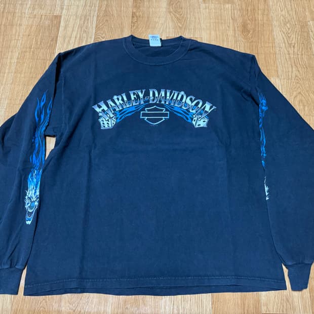 할리데이비슨 클라운 블루 플레임 롱슬리브