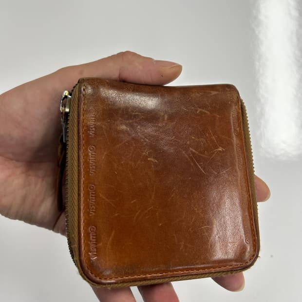 VISVIM 올드비즈빔 네츄럴 풀그레인 레더 바이폴드 지갑
