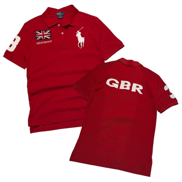 폴로 랄프로렌 브리튼 영국 빅포니 치프티프 카라티 레드
