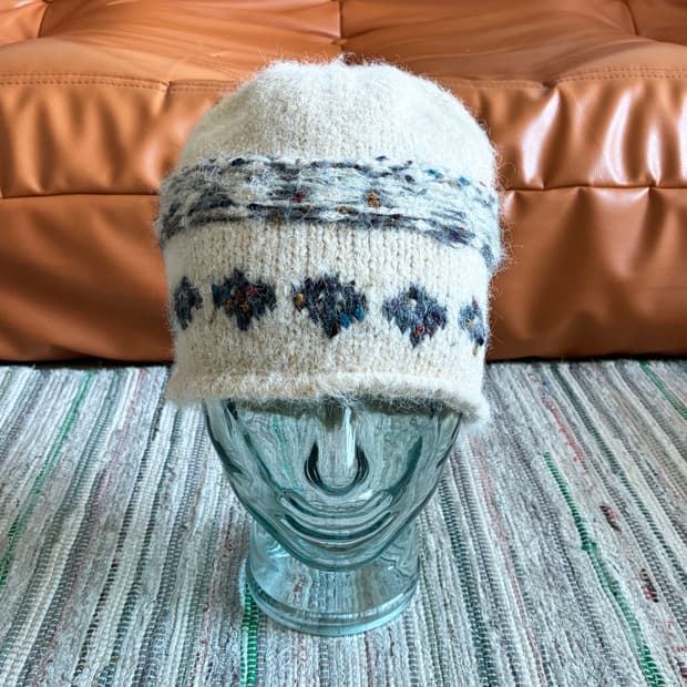 Ethnic Angora Beanie