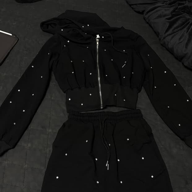 큐빅 셋업 후드집업 갸루 베메클 걸즈레코드 빈티지 미니스커트