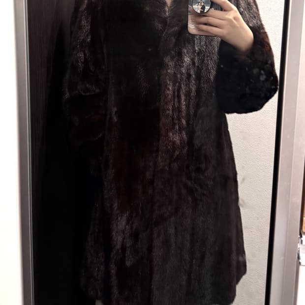 SAGA 사가밍크 풀스킨 롱 밍크 코트 (드라이해둠)