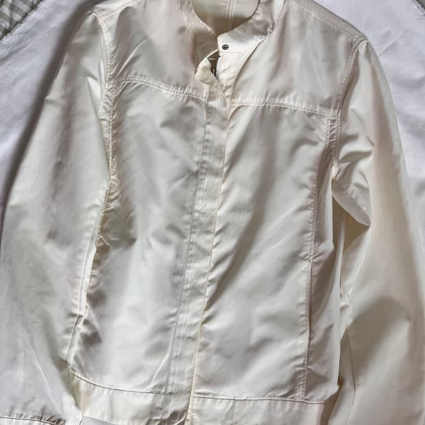 SYSTEM cream nylon jacket