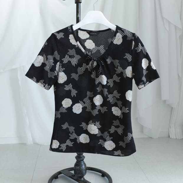 flower ribbon half T 