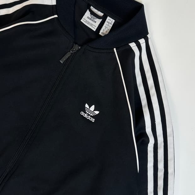 아디다스 2way 블랙 트랙탑 저지 M