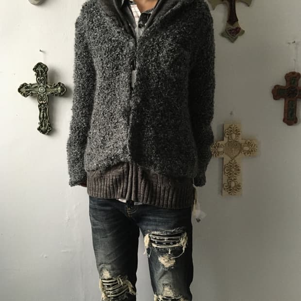 Mohair knit cardigan