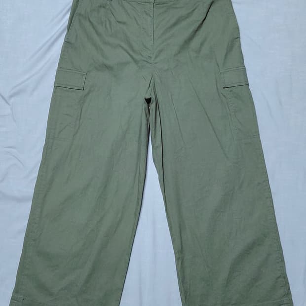 [44/77-88] EVEX by KRIZIA 코튼 린넨 와이드 카고바지