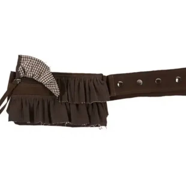 kuel 큘 러플 벨트백 브라운