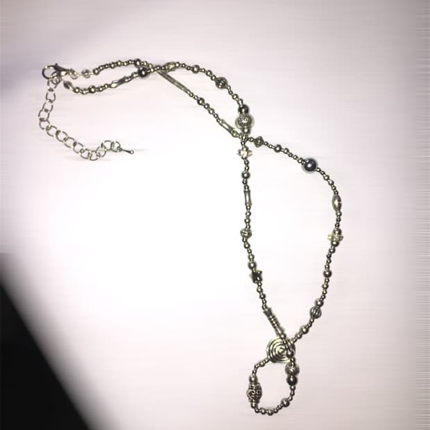 Swirl Silver Necklace 𖦹