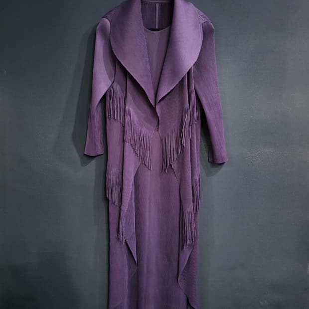 테슬 카라 플리츠 원피스