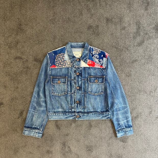 폴로 랄프로렌 패치워크 데님 자켓 S