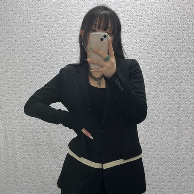 헬뮤트랭 모던 시크 캐주얼 라인배색 블레이저 자켓 90 C08930