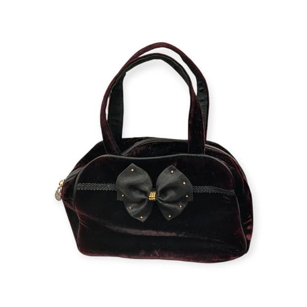 Drug store's 벨벳 리본 토트가방