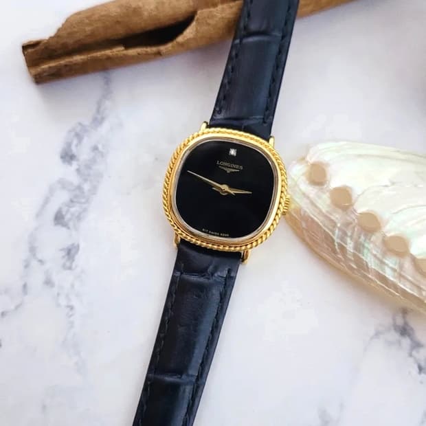 [특가상품]정품 론진 빈티지 817.4336 원포인트 다이아 로프 베젤