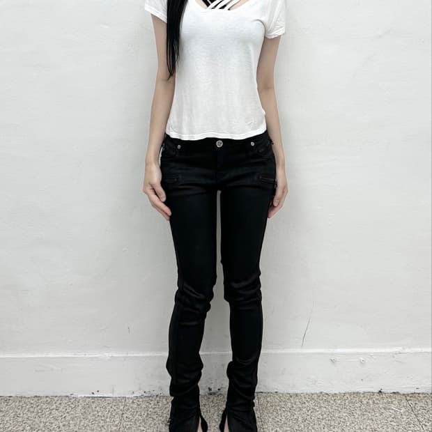 Barak multi strap v neck short sleeve