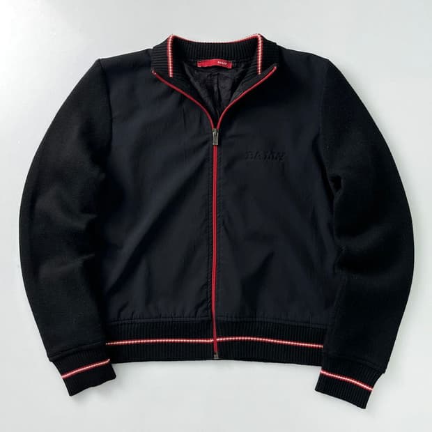 발리 BAIIY 90s 울 배색 크롭 바시티 자켓 PR1620
