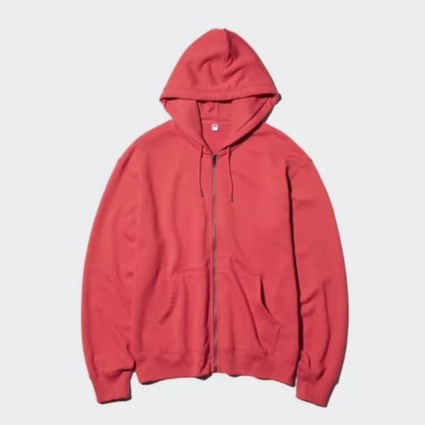 유니클로 후드집업 레드 M size